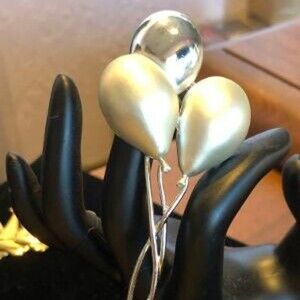60’s Judy Smith Balloon Brooch Pin silvertone